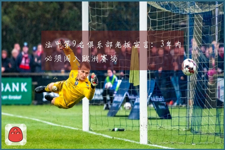 法甲第9名俱乐部老板宣言：3年内必须闯入欧洲赛场